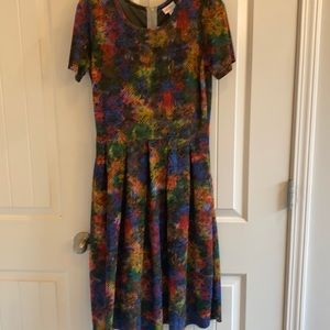 Lula Roe multi colored dress size Large